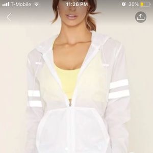 Forever 21 transparent reflective windbreaker